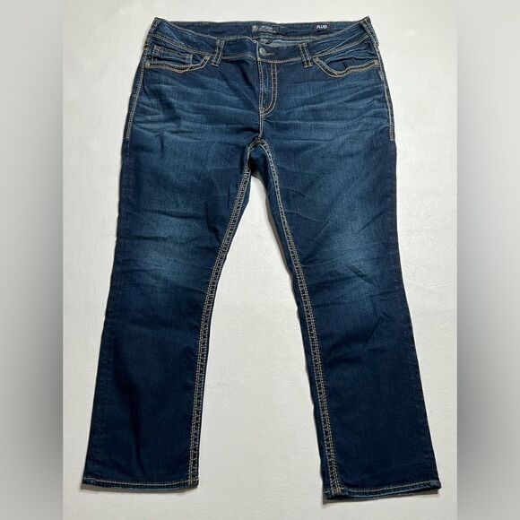 Silver | Dark DenimHigh Rise Suki Bootcut Jeans - Picture 1 of 7